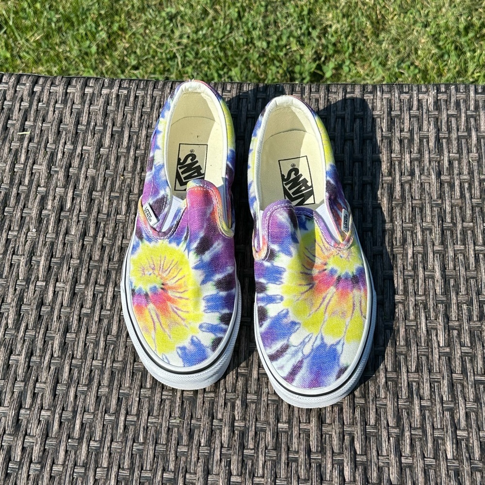 Vans Purple and Blue Tie-Dye Sneakers - Picture 2 of 5